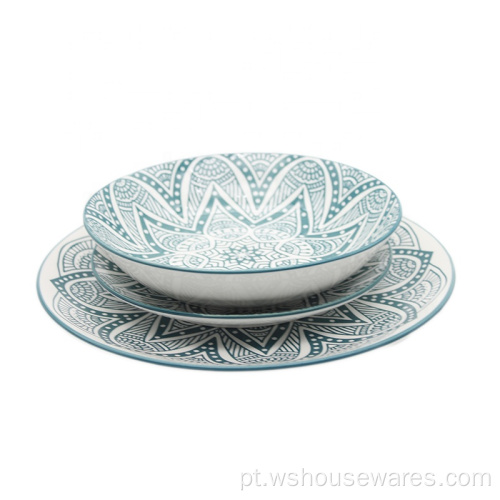 Estilo Ocidental Atacado Porcelana Dinnerware Impressão